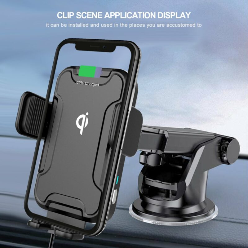 WT C16F Wireless car charger phone holder main 4 3