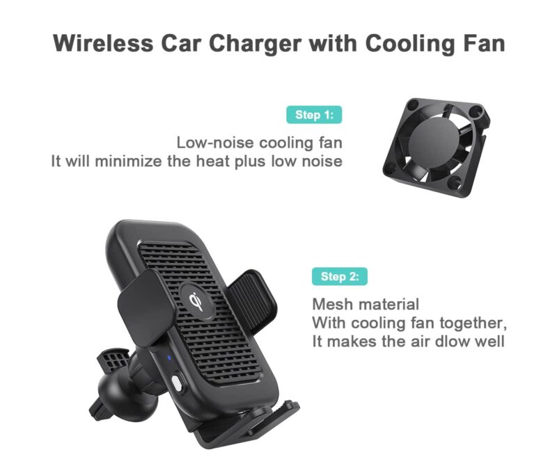 WT C18F wireless car charger details 6 2