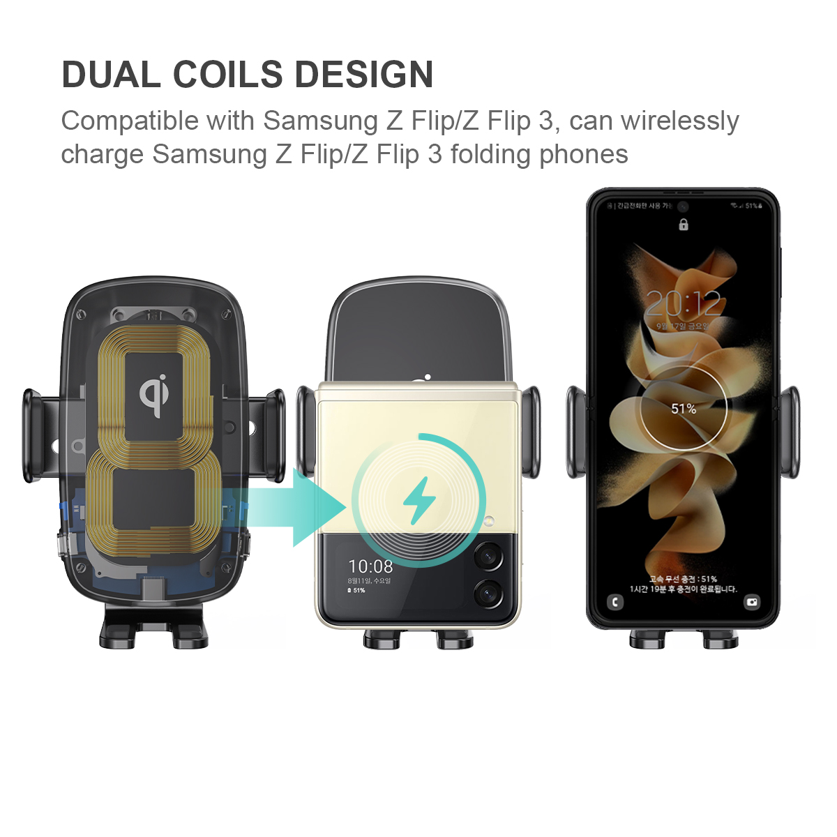 WT C29F Samsung phone wireless car charger pic 5