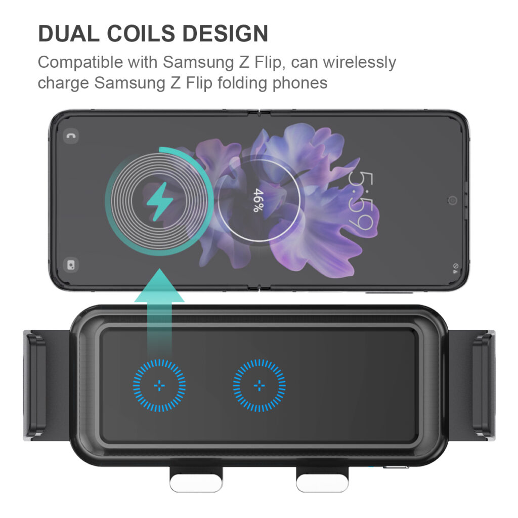 Dual coils design for Samsung Z flip 