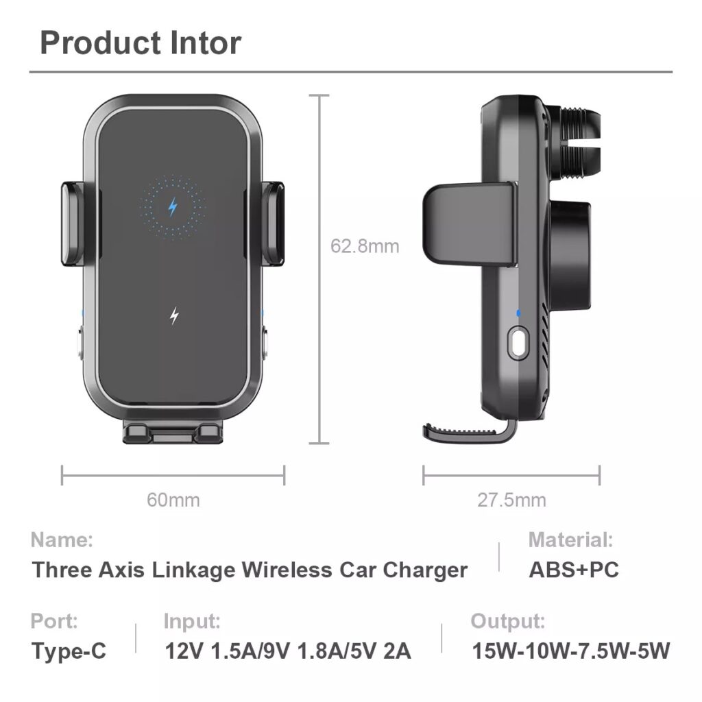 WT C36 Samsung wireless car charger details 3