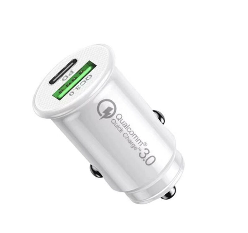 White PD Car Charger