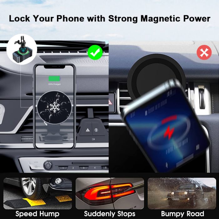 magnetic wireless car charger Q8